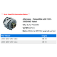 thumbnail image 2 of Alternator - Compatible with 2000 - 2002 GMC Yukon 2001, 2 of 2