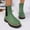 Army Green, variant on Womens Mid-Calf Suede Boots, Round Toe Pull-On Thicken Heels Fall Winter Warm Boots Blue US9