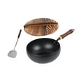 thumbnail image 3 of DOLITY 9.45inch Wok Pan Boiling Induction Cooker Cookware for Hotel Restaurant Home Hammer pattern, 3 of 9