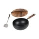 thumbnail image 3 of 9.45 pulgadas de wok sin recubrimiento con gancho colgante, utensilios de cocina, sartén salteado para un restaurante de cocina para el hogar del Patrón de martillo, 3 of 8