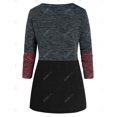 thumbnail image 2 of Suéter de manga larga de bloqueo de color de talla grande Rosegal  Chaquetas de talla grande, 2 of 5