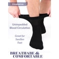 thumbnail image 6 of Hugh Ugoli Diabetic Socks for Men, Soft Loose Ankle Rayon Socks, Extra-Wide, Thin, Seamless Toe and Non-Binding Top, Black/Navy Blue, Shoe Size: 8-11, 8 Pairs, 6 of 8