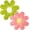 Green+Pink, variant on SIMDOO 2 Pack Flower Pillows, 16 inch Comfortable Floor Cushions Soft Plant Throw Pillows for Couch Sofa Chair Room Decorations