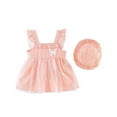 thumbnail image 5 of Odeerbi Girls Dresses Baby Girl Clothes Toddler Dress Butterfly Wings Mesh Splicing Princess Dress Sleeveless Tank Dress + Hat, 5 of 9