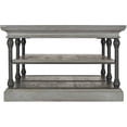 thumbnail image 2 of Weston Home Cabana Rectangular Storage Shelf Coffee Table, Frost Grey, 2 of 4