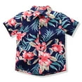 thumbnail image 3 of FYMNSI Daddy and Me Hawaiian Matching Outfits Father Son Tropical Print Matching Shirts Summer Men Boys Father's Day Tops (Boy 12-18M), 3 of 8