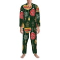 thumbnail image 3 of Salouo Christmas Print Button-Front Long Sleeve Pajama Set for Men, Soft 2Pjs Men's Long Sleeve Sleepwear-XX-Large, 3 of 7