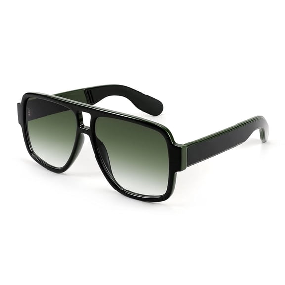 Karsaer Retro 70s Aviator Sunglasses for Men Women, Vintage Double Bridge Square Frame Pilot Sun Glasses K7123
