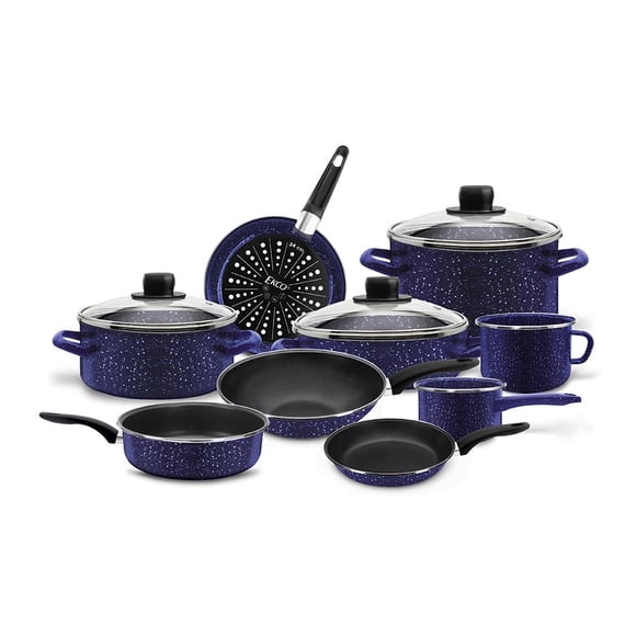 Batería de Cocina Ekco de 12 piezas Azul Marino