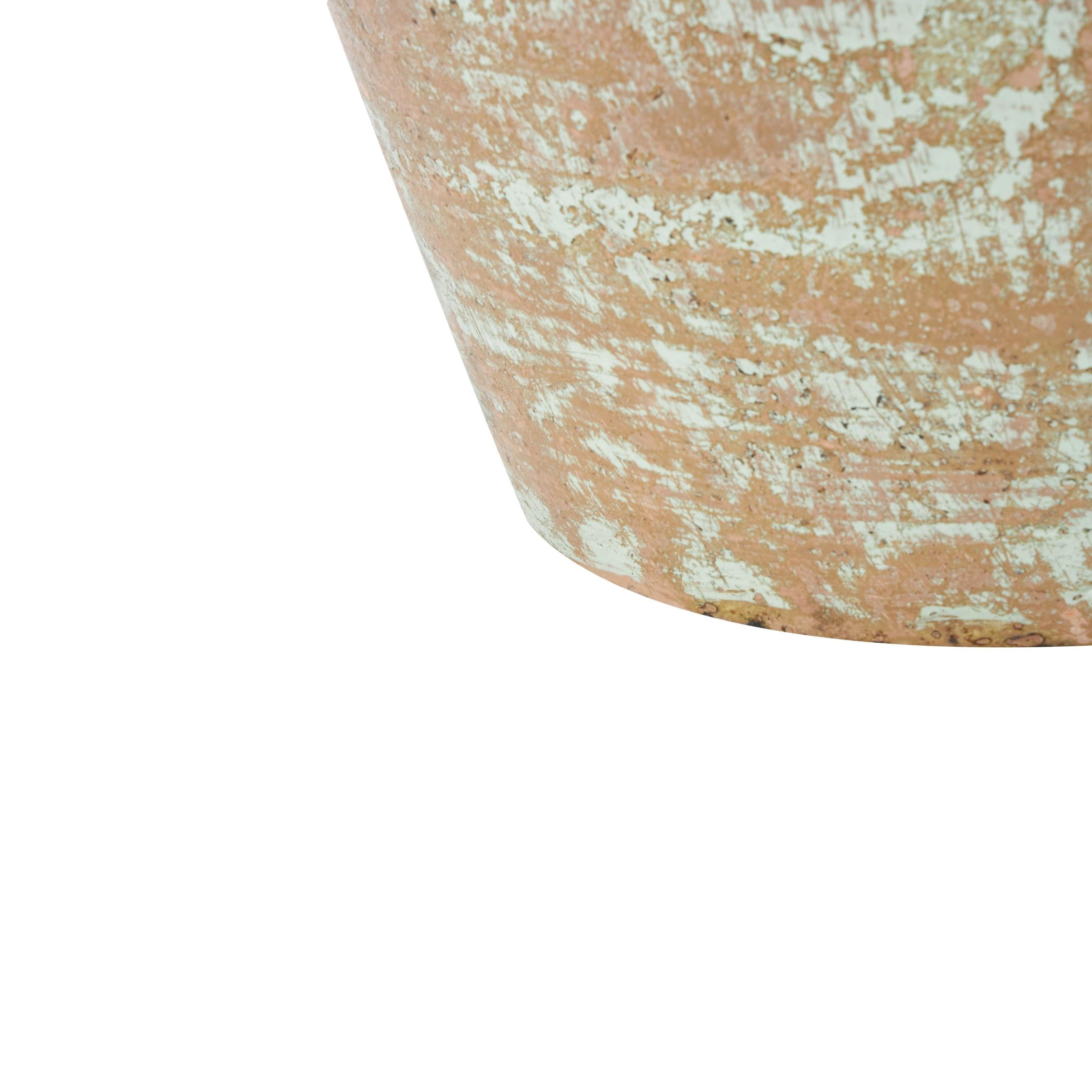 DecMode 20" Antique Style Textured Patina Brown Ceramic Vase