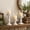 White, variant on NUPTIO Wooden Hurricane Glass Candle Holders for Pillar Candles, Set of 3 Rustic Candlestick Holder for Table Centerpiece Mantel Farmhouse Decor （White）