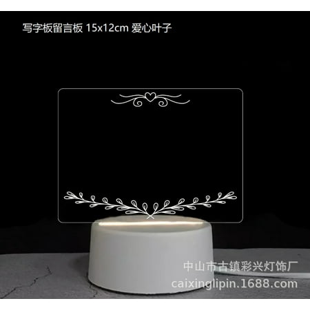 

Handwriting message writing board 16 color remote control 3d marking night light diy blank board acrylic color marker pen