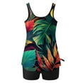 thumbnail image 5 of Stylish Women's Swimwear 2 Piece Set Fashion Print Tankini with Crewneck Tops and Sleeveless Shirt Plus Swim Shorts for Ladies, 5 of 6