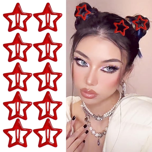 Star Hair Clips 20Pcs Cute Metal Hair Barrettes and Non-Slip Hair Accessories for Girls and Women (1.18in)