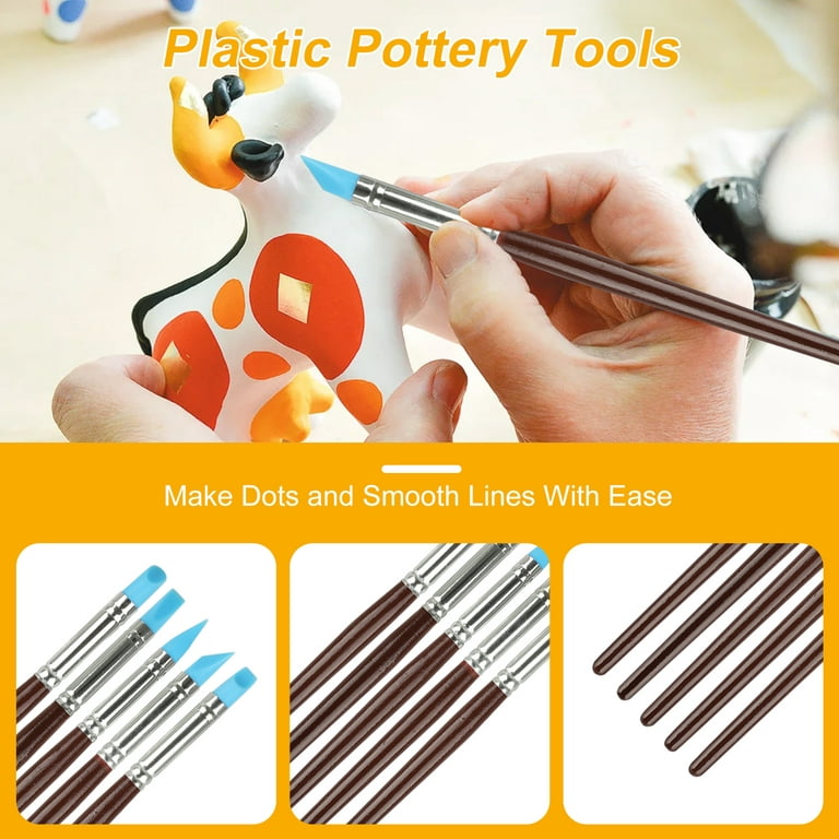 Yayatty 49 PCS Craft Clay Polymer Clay Kit Included 24 Color Clay, 8 PCS  Round Clay Cutting Tool and 17 PCS Small Clay Modeling Tool for Craft DIY