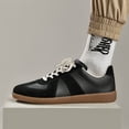 thumbnail image 2 of Off-White Beige Spliced Suede Retro German Trainer Casual Sneakers, 2 of 4