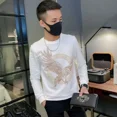 thumbnail image 5 of Camiseta Unicolor para Hombre, Jerseys Sencillos para Hombre, Sudadera Coreana de Cuello Redondo para Otoño, Sudadera de Manga Larga XXL, Ropa Y2k, Venta de Lujo Social, 5 of 5