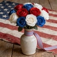 thumbnail image 4 of SIYTUAU Red White Blue Woven Ribbon With Stripe Pattern For Gift Wrapping And Festive Decoration Nylon Spandex, 4 of 6