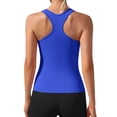 thumbnail image 1 of Camiseta sin mangas ATTRACO Athletic para mujer de punto acanalado azul talla M, 1 of 8