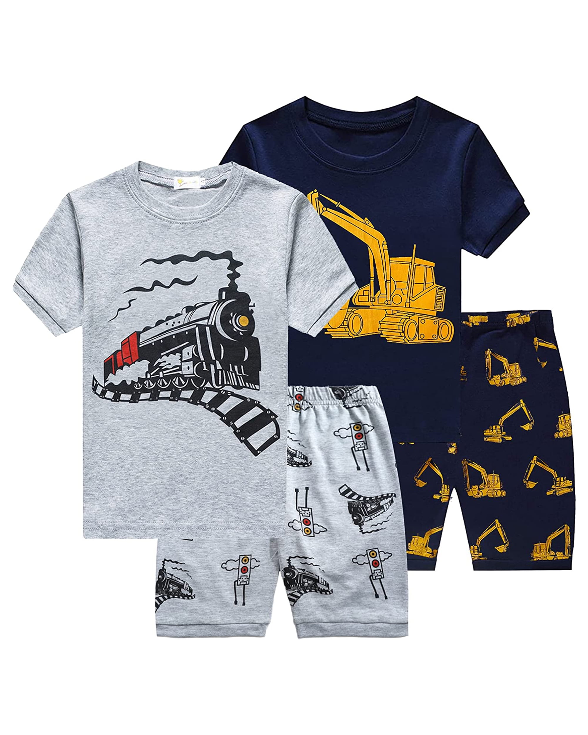 Little Hand Toddler Boys Pajamas Cotton Summer Pjs for Boy Sleepwear