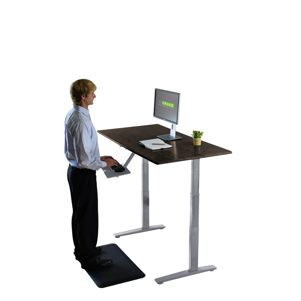 RISE UP Dual Motor Electric Bamboo Standing Desk 60x30” desktop tall