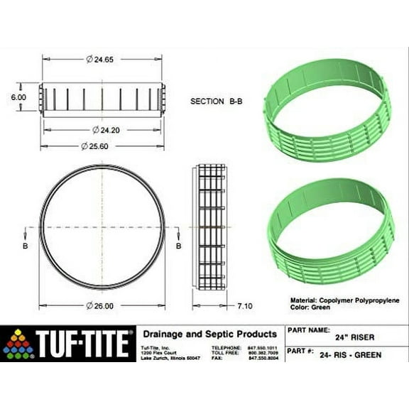 AS-R32 Riser kit - 23.5