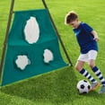 thumbnail image 5 of Aukfa Playground Sets for Backyards, Kids Outdoor Swing Sets Metal Playset Heavy Duty 6 in 1 Belt Swing, Climbing Ladder and Nets, Swing Glider, Trapeze Bar, Basketball Hoop Combo, 5 of 8