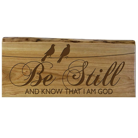 Family Gift Natural Cherry Live Edge Wood Wall Plaque Wedding Gift