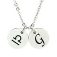 thumbnail image 3 of Personalized Round Constellation Initial Necklace - Engraved Zodiac Symbol Jewelry - Christmas Gift for Her - Stainless Steel - 18" Chain - Silver Libra, 3 of 8