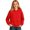 Red #050, variant on Big Girls Casual Hooded Sweatshirt Long Sleeve Pullover Hoodie for School Loungewear & Daily Outfits, 160