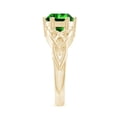 thumbnail image 3 of ANGARA Lab Grown 1.75 Ct Solitaire Round Emerald Celtic Knot Ring for Women in 14K Yellow Gold (Size-8mm) | May Birthstone, Birthday, Anniversary, Jewelry Gift for Women | Lab-Grown Emerald Ring, 3 of 9