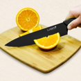 thumbnail image 4 of Juego de 6 cuchillos Lutema con su Estuche Hechos de Acero Inoxidable con Recubrimiento Antiadherente para su Cocina Hechos de Material de alta Calidad y Diferentes Estilos…(Negros) Lutema KNFBLK12, 4 of 6