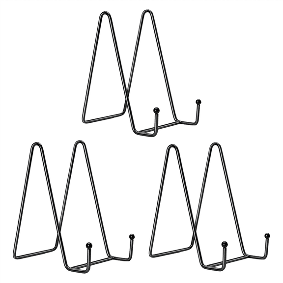 3 Pack Large Plate Holder Display Stand-10 Inch Tall Stands for Display-Metal Picture Frame Stand-Big Easel Stand
