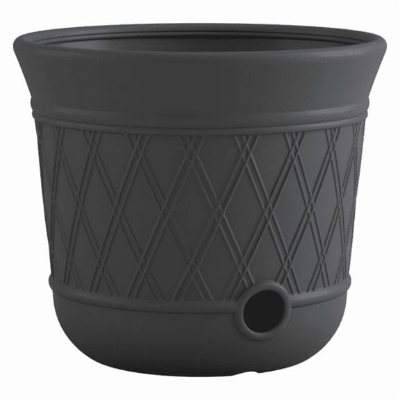 Garden Hose Pot, Decorative Resin Hose Storage Holds Up to 100 ft Standard or 300 ft Expandable Hose, Outdoor Watering Storage, Gray