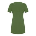 thumbnail image 4 of JINMGG Womens Plus Size $5 Fashion Women Casual Short Sleeve O-Neck Solid Ladies Loose Mini Dress Green XL, 4 of 5