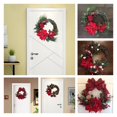 thumbnail image 2 of Hanging Pendant Exquisite Workmanship Widely Application Rattan Merry Christmas Door Welcome Flower Garland Wreath for Home, 2 of 8