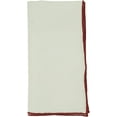 thumbnail image 2 of Fennco Styles Amelia Collection Classic Stonewashed Border Stitch 100% Pure Linen Cloth Napkins 20" W X 20" L, Set of 4 – Red Dinner Napkins for Banquet, Wedding, Special Events and Home Décor, 2 of 4