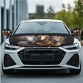 thumbnail image 2 of Yuyamidu Horse Car Hood Cover Auto Side View Mirror Cover Easy to Install Hood Cover with Auto Rearview Covers Set of 3 Car Exterior Accessories Decoration, 2 of 7