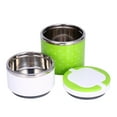 thumbnail image 3 of 2 Layer Stainless Steel Insulation Thermo Thermal Lunch Box Food Container ,Green, 3 of 8