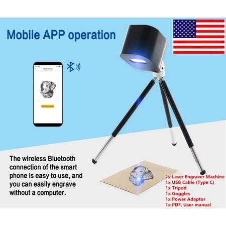 Compact Laser Engraver Etcher Printer Machine Mini Handheld for DIY Logo