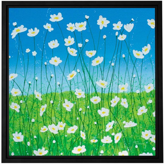 Herb Dickinson "Jesse's Daisies" Floater-Framed Gallery-Wrapped Canvas