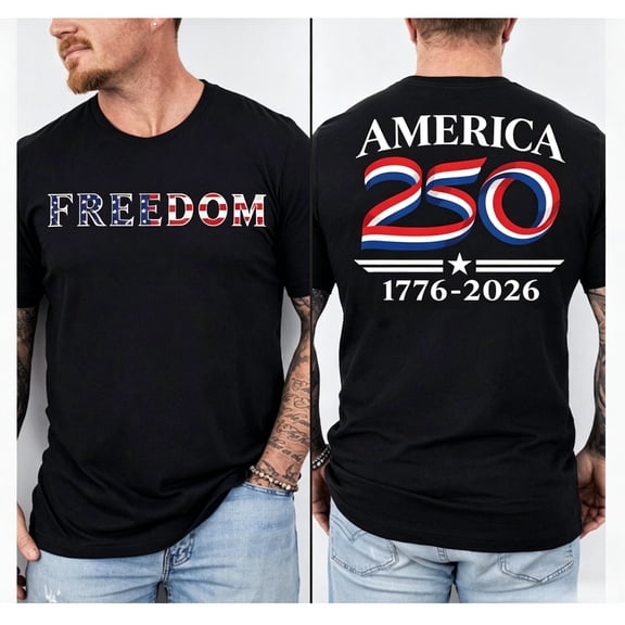 Freedom America 250 Shirt, America 1776–2026 T-Shirt, Patriotic USA Tee