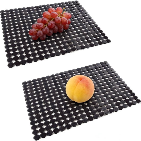 2 Pack Non-Slip Silicone Sink Protector Mats, Quick Drain Holes Heat Resistant Dish Sink Liner, Anti-Scratch Quick Dry Kitchen Sink Pad for Kitchen Sink Bar Counter Farmhouse Sink Use