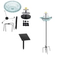 thumbnail image 2 of HWRETIE Solar Floating Bird Bath Feeder Hanging Bird Tub with Hook Outdoor Garden Bird Water Station Decorative Wildlife Feeding Accessory, 2 of 8