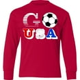 thumbnail image 3 of Inktastic Go, USA- Soccer, Football Long Sleeve Youth T-Shirt, 3 of 5