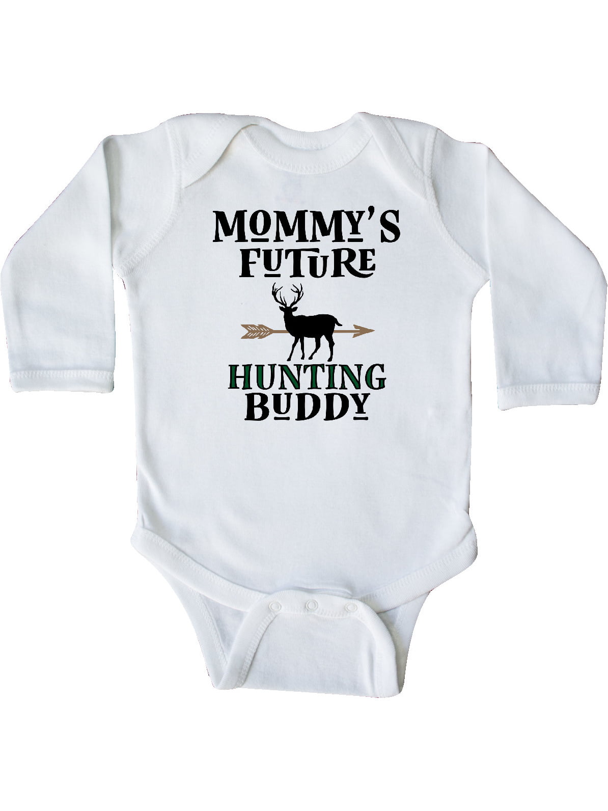Inktastic Mommy Hunting Buddy Archery Gift Baby Boy or Baby Girl Long ...
