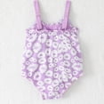 thumbnail image 4 of TOWED22 Newborn Baby Girl Swimsuit Toddler Ruffle Swimsuit Bikini Tankini Infant Swimwear One Piece Bathing Suits for Girls Purple,24-36 M, 4 of 9