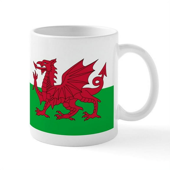 CafePress - Welsh Flag Of Wales Mug - 11 oz Ceramic Mug - Novelty Coffee Tea Cup
