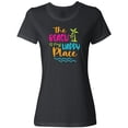 thumbnail image 3 of Inktastic Spring Break the Beach is My Happy Place Women's T-Shirt, 3 of 5
