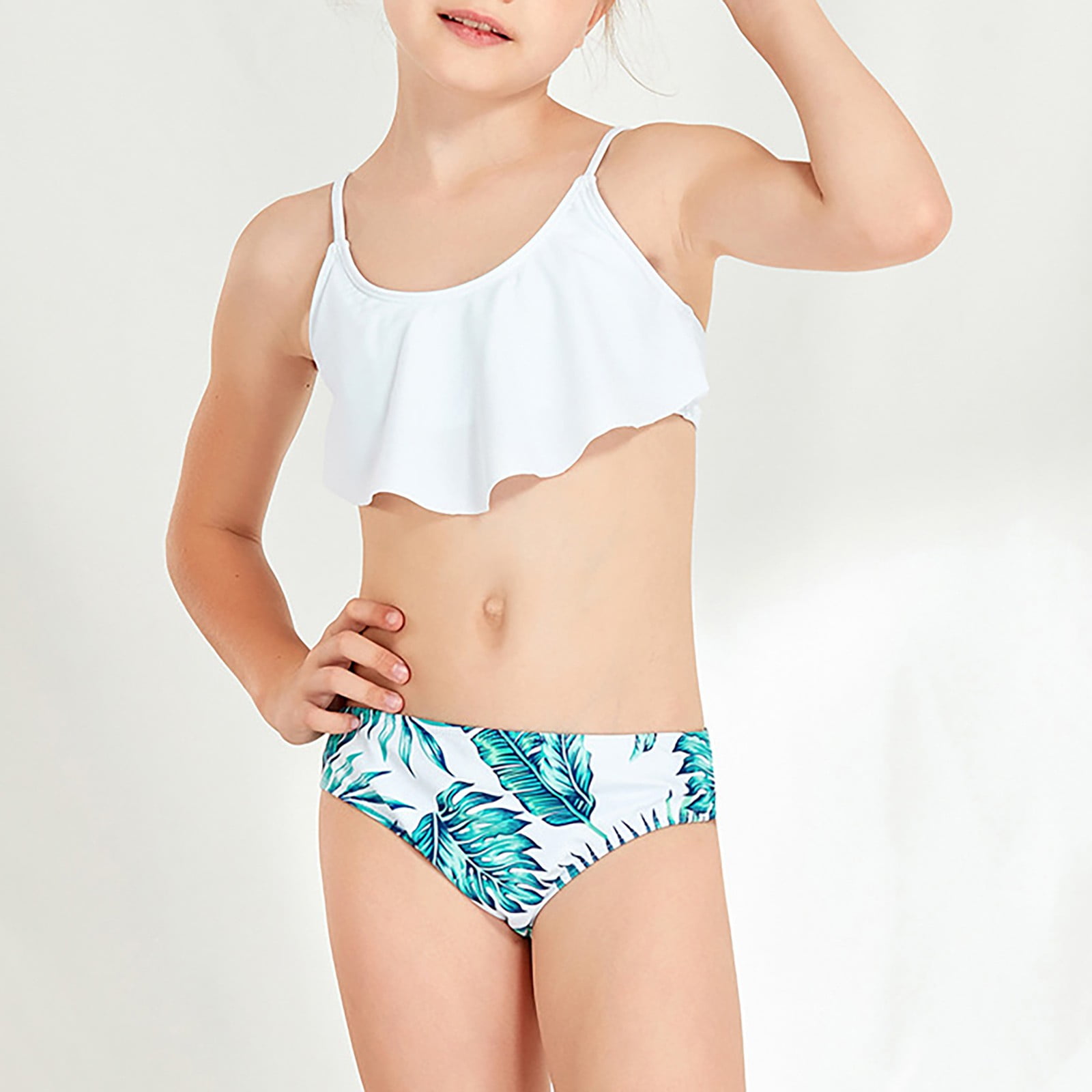 Girls Swimsuits Size 16 Swimsuit Girl Girl's Swimsuit Two Piece Leaf Print  Shorts For To 14 Years Swimming Pool Hot Spring Natatorium Swim Suit for  Girl Swimsuit Thin - Walmart.com